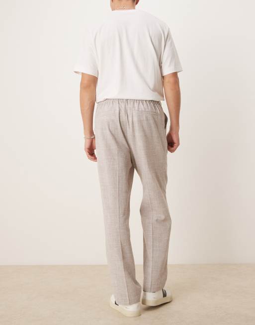 ASOS DESIGN - Oversized broek met toelopende pijpen in beige, 5 van 5