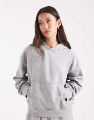 Asos Design Oversized Brushback Hoodie In Gray