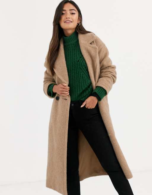 Asos hot sale camel overcoat