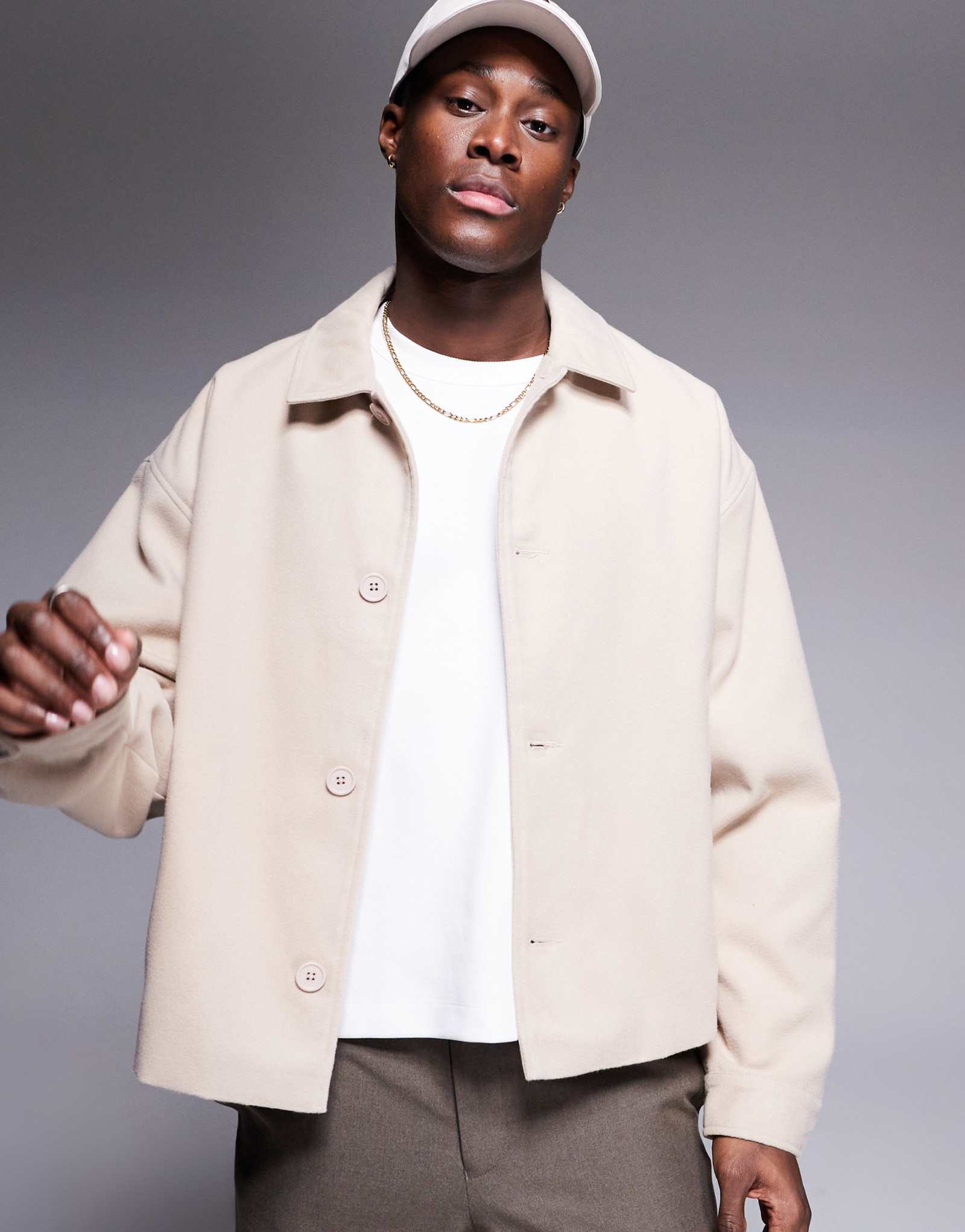 ДИЗАЙНЕРСКИЙ оверсайз-жакет harrington с отделкой под камень от ASOS DESIGN