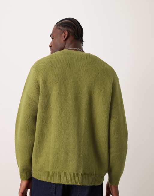 Oversized long knit cardigan best sale