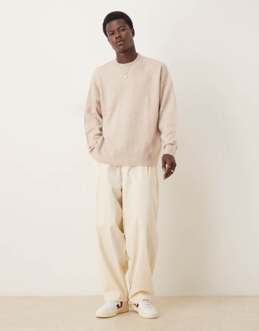 ASOS DESIGN oversized brushed knit crew neck sweater in