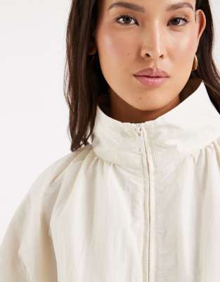 Asos Design Oversized Bubble Hem Track Jacket In Multi