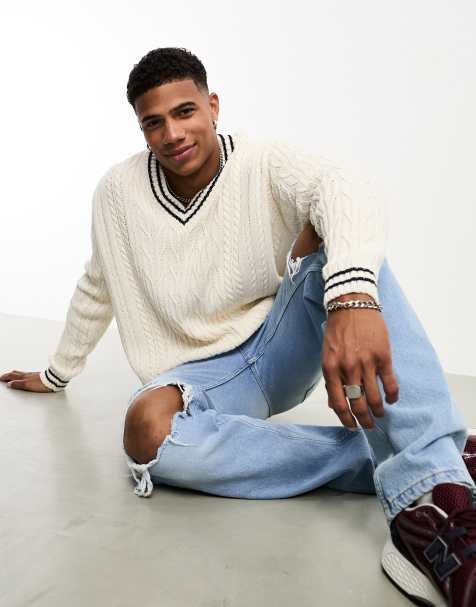 Men s V Neck Jumpers V Neck Sweaters for Men ASOS