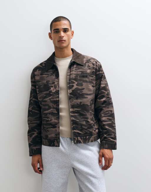 ASOS DESIGN oversized camo jacket in green, 5 of 5