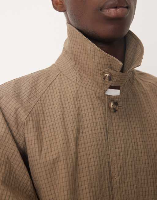 ASOS DESIGN oversized car coat in brown plaid, 5 of 5