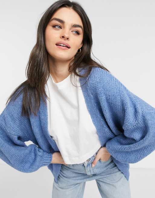 ASOS DESIGN - Oversized cardigan i blå