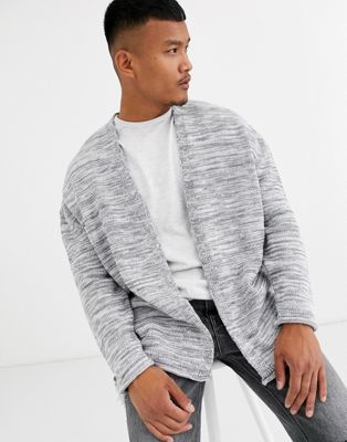ASOS DESIGN oversized cardigan in grey twist | ASOS
