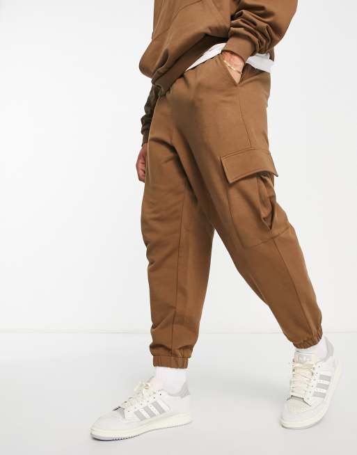 Brown best sale cargo joggers