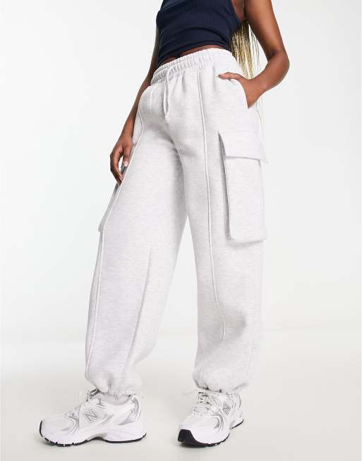 ASOS DESIGN - Oversized cargo-joggingbroek in gemêleerd grijs