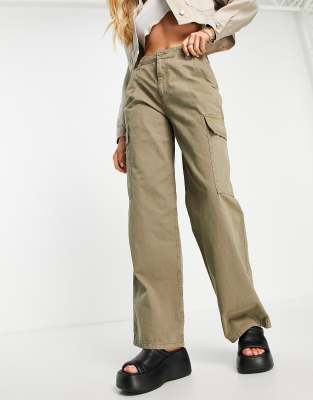 ASOS DESIGN oversized cargo pants in khaki | ASOS