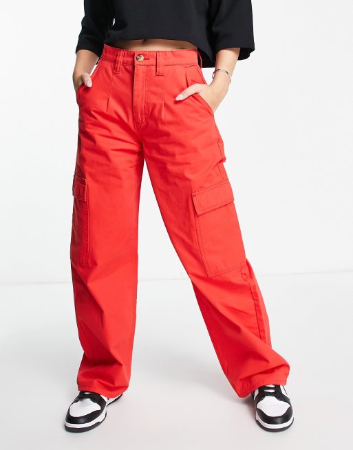 ASOS DESIGN oversized cargo pants in olive