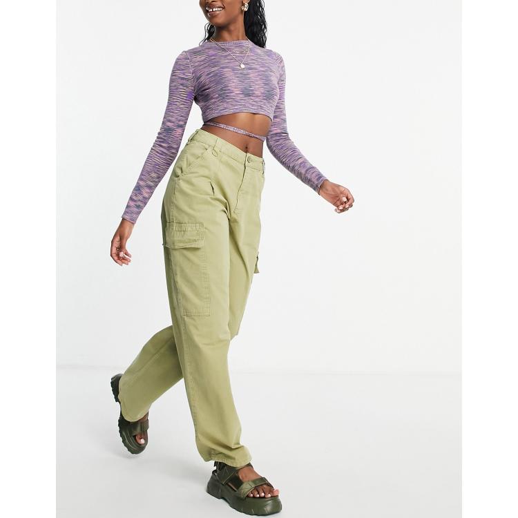 ASOS DESIGN oversized cargo pants in sage | ASOS