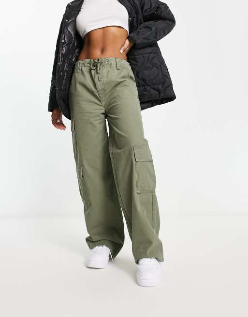 Plus Size Cargo Pants for Women Mid Rise Multi Pocket Trousers Outdoor  Jogger Cropped Trouser Straight Leg Pants