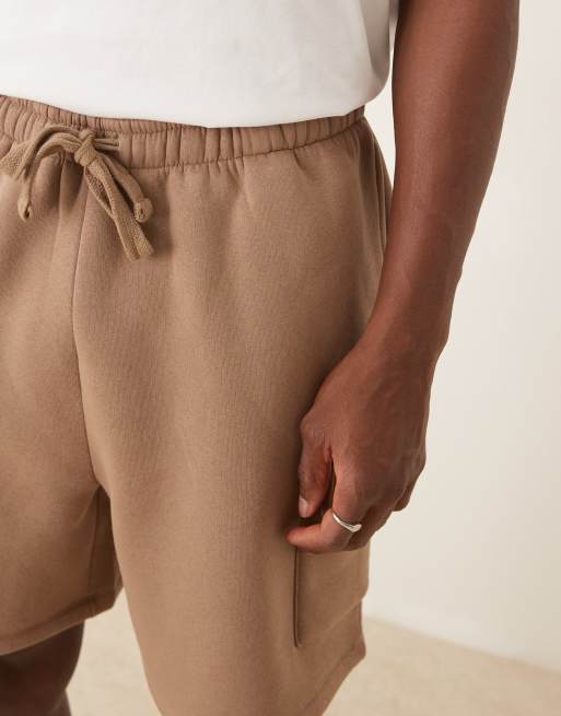 ASOS DESIGN oversized cargo shorts in beige