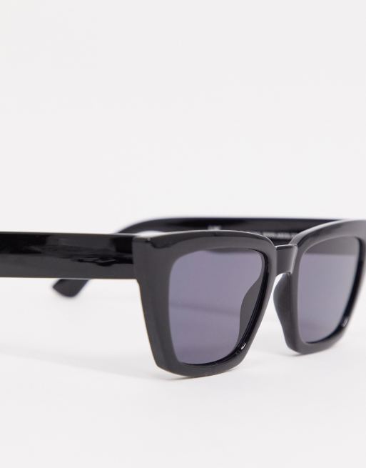 ASOS DESIGN oversized square sunglasses with smoke lens in matte black