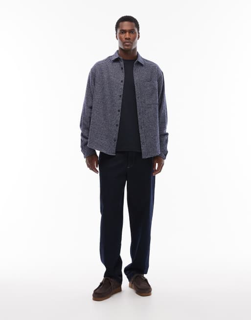 ASOS DESIGN oversized check shirt in blue and white, 2 of 5