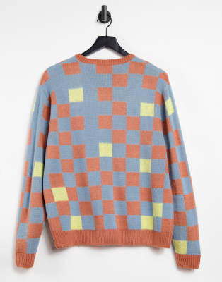 checkerboard sweater