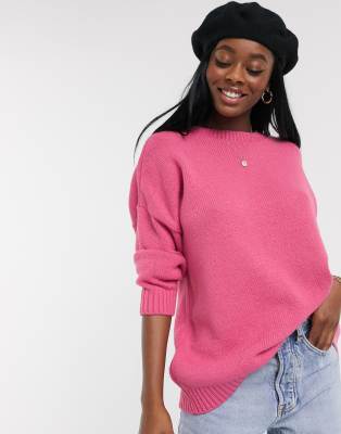 chunky crew neck sweater