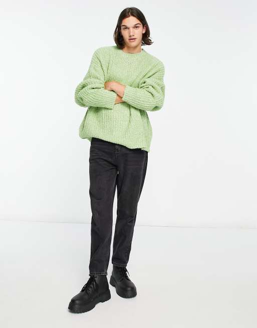 Lime green hotsell oversized sweater