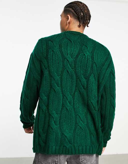 Large green sweater sale