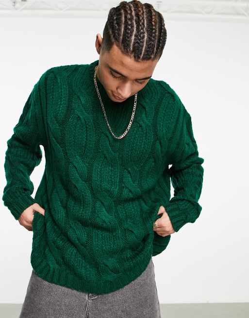 Mens green hotsell jumper knit