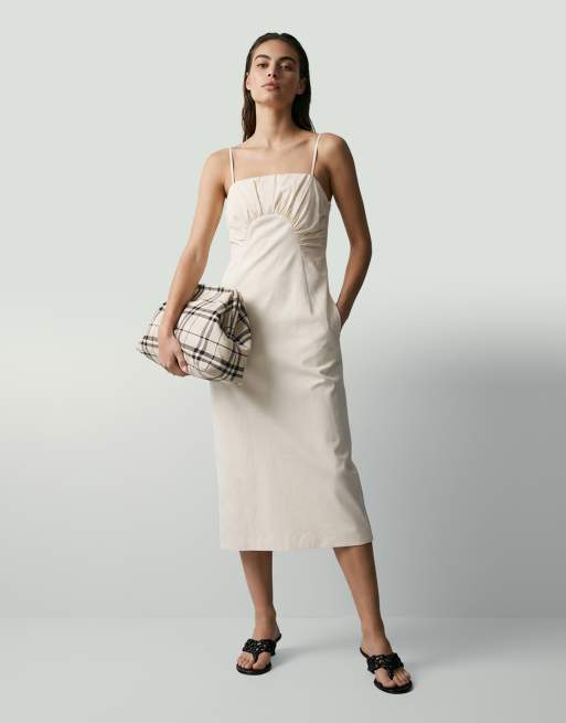 ASOS DESIGN oversized clutch in cream check, 8 of 11