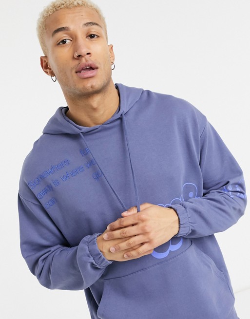 ASOS DESIGN co-ord oversized hoodie with graffiti print
