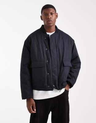 Asos Design Oversized Coach Jacket In Black