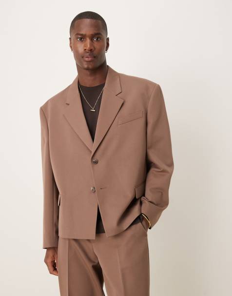 ASOS DESIGN - Oversized colbert in bruin - view 1