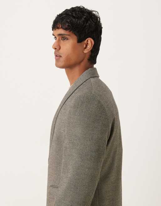ASOS DESIGN - Oversized colbert met visgraatmotief in grijs, 4 van 5