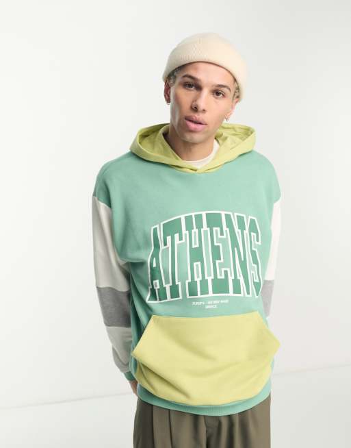 Oversized color block hoodie store