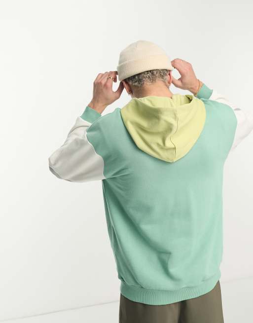 Asos colour block hoodie best sale
