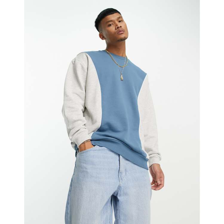 Blue and grey discount sweatshirt