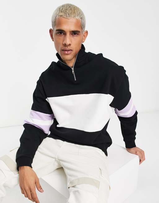 Colour block 2025 half zip sweatshirt