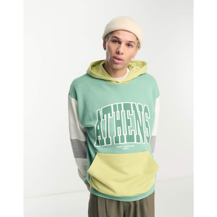 Oversized colour hotsell block hoodie