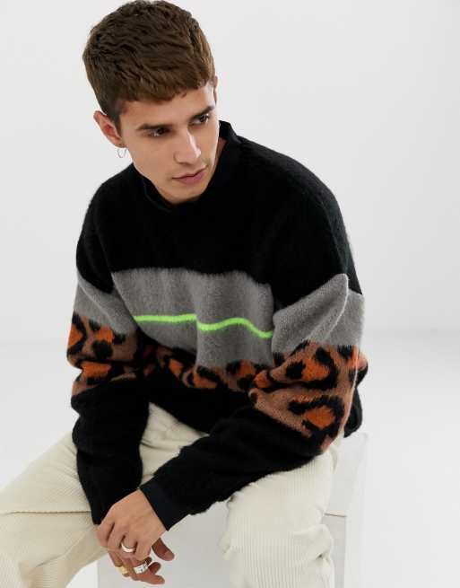 Oversized colour block on sale jumper