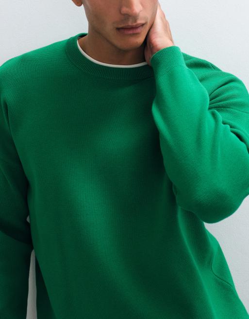 ASOS DESIGN oversized compacte gebreide trui in groen, 4 van 5