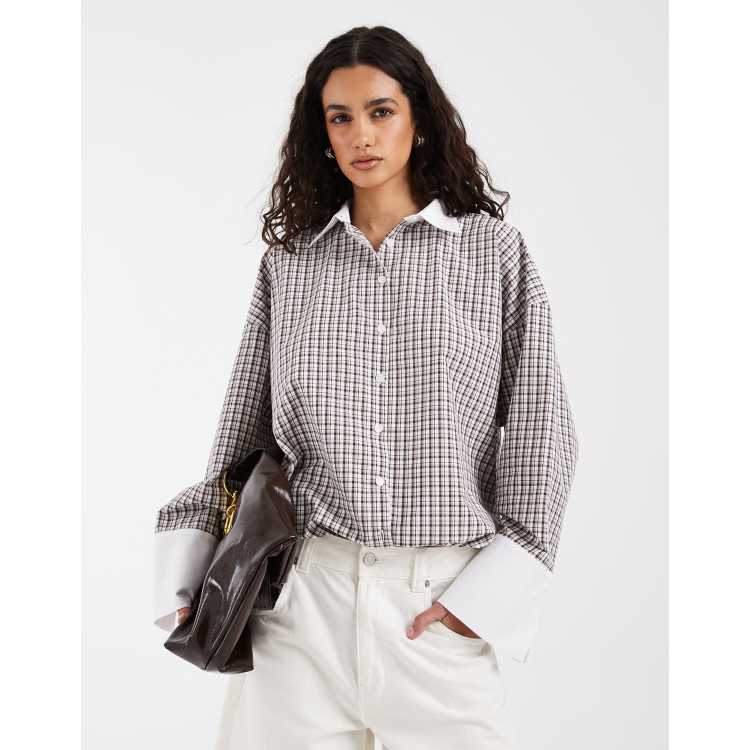 contrasting cuff dress shirts Comfort Stretch Non-Iron Solid Dress Shirt With Contrast Trim