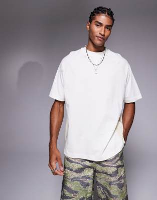 Asos Design Oversized Contrast Panels T-shirt In White