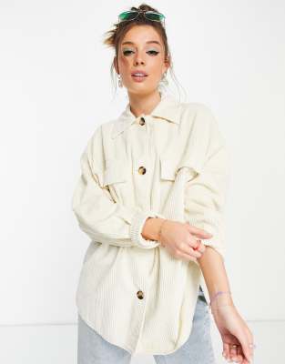 cream oversized shacket