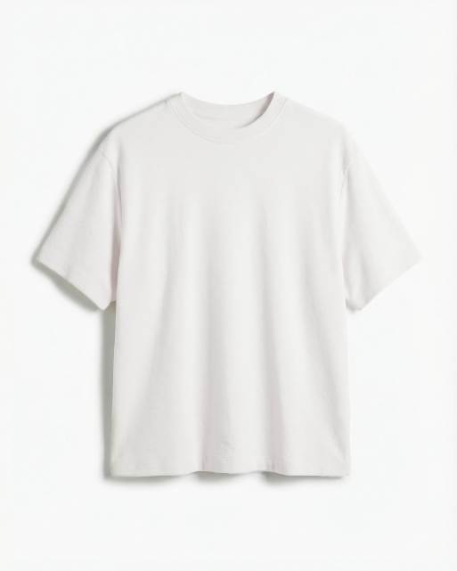 ASOS DESIGN - Oversized cremehvid T-shirt i tekstureret jersey, 5 af 7