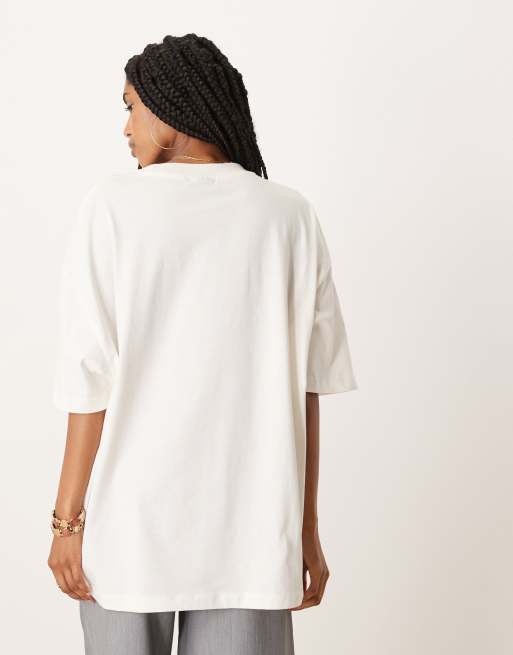 ASOS DESIGN - Oversized cremehvid T-shirt med Arizona-collegeprint, 4 af 4