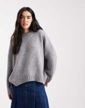 ASOS DESIGN modal one shoulder draped top in slate gray