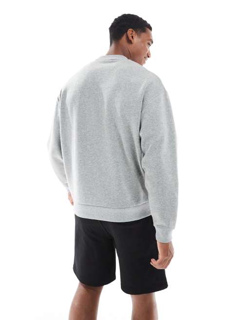 ASOS DESIGN oversized crew neck sweatshirt in heather gray