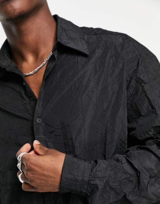 Crinkle Shirt Black