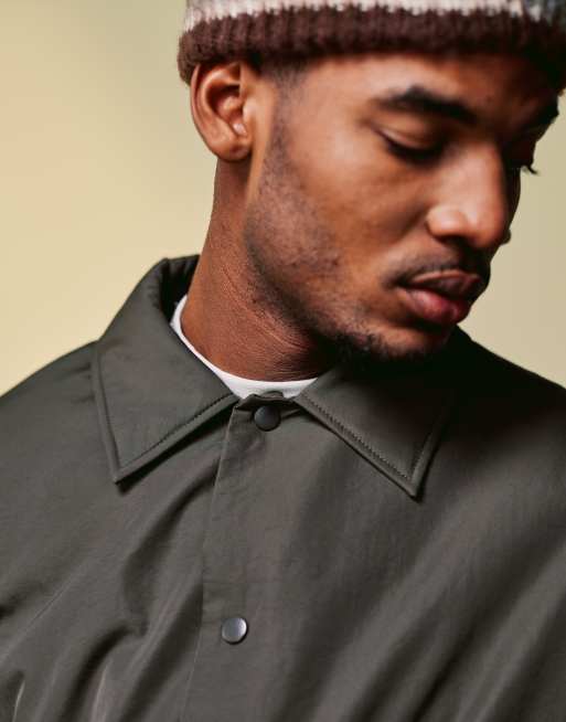 ASOS DESIGN - Oversized cropped halfzwaar Harrington jack in bruin, 2 van 4