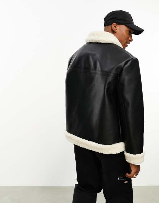 Black aviator jacket asos best sale