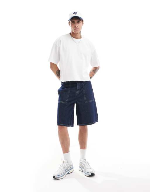 ASOS DESIGN - Oversized cropped T-shirt met onafgewerkte rand in wit, 2 van 4