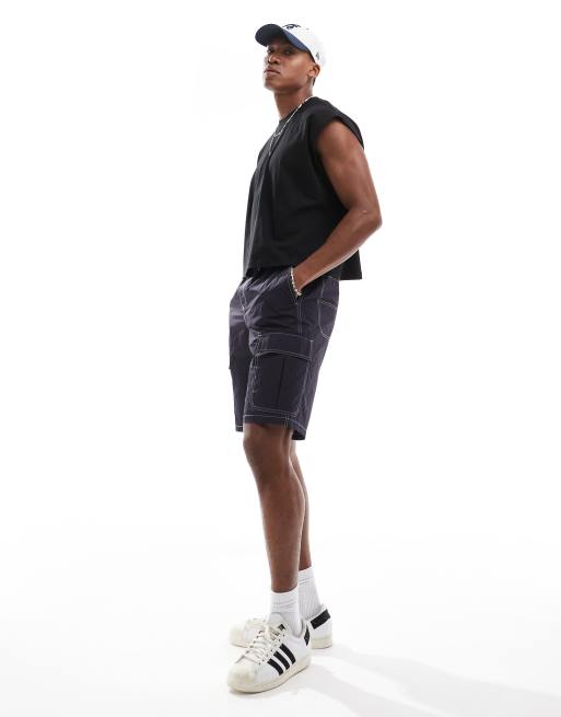 ASOS DESIGN - Oversized cropped T-shirt zonder mouwen in zwart, 3 van 4